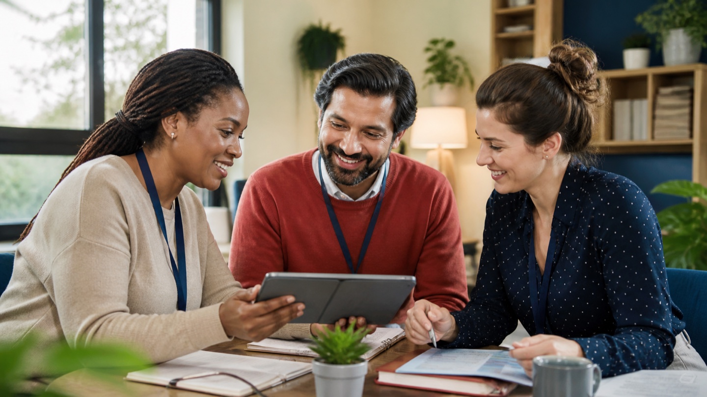 Team using Exellion software for Health, Support and Social Care