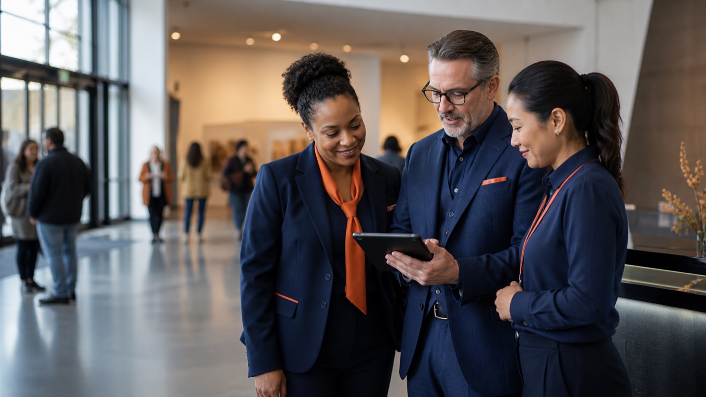 Team using Exellion software for Visitor Attractions